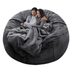 YudouTech Bean Bag Chair Cover Without Filler,Big Round Soft Fluffy PV Velvet Washable Bean Bag Lazy Sofa Bed Cover for Adults