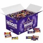 Cadbury Heroes Chocolate Bulk Share Box, Assorted Mini-Size Milk Chocolate Bars,2 kg (Pack of 1)