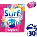 Surf Laundry Detergent Capsules Tropical 30 w 390 g