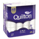 Quilton 3-Ply Toilet Tissue 48 Pack (1 x 48 Rolls)
