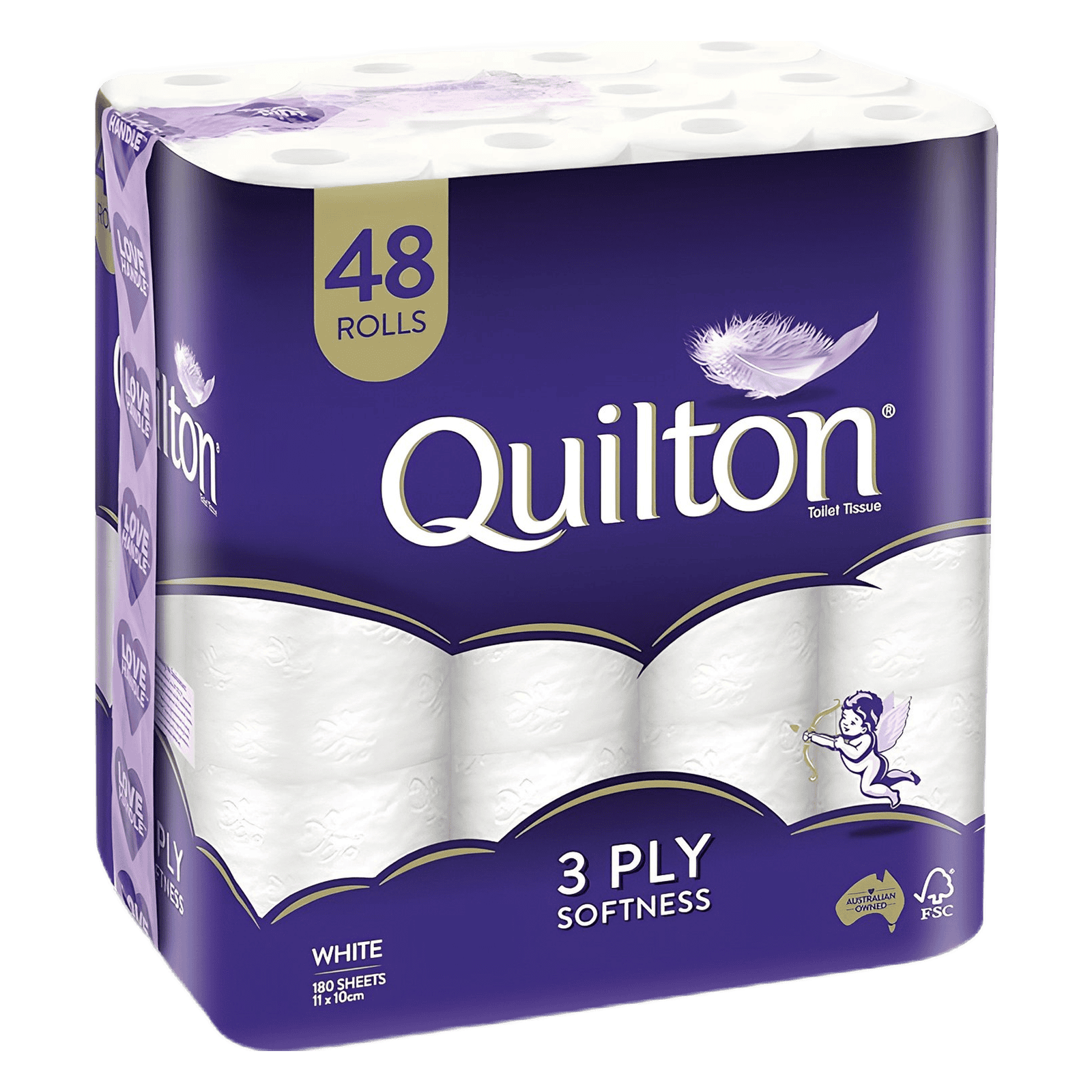 9311b24c-ec6d-407e-81fe-3dcb746ab677 Quilton 3-Ply Toilet Tissue 48 Pack (1 x 48 Rolls) - Image 1