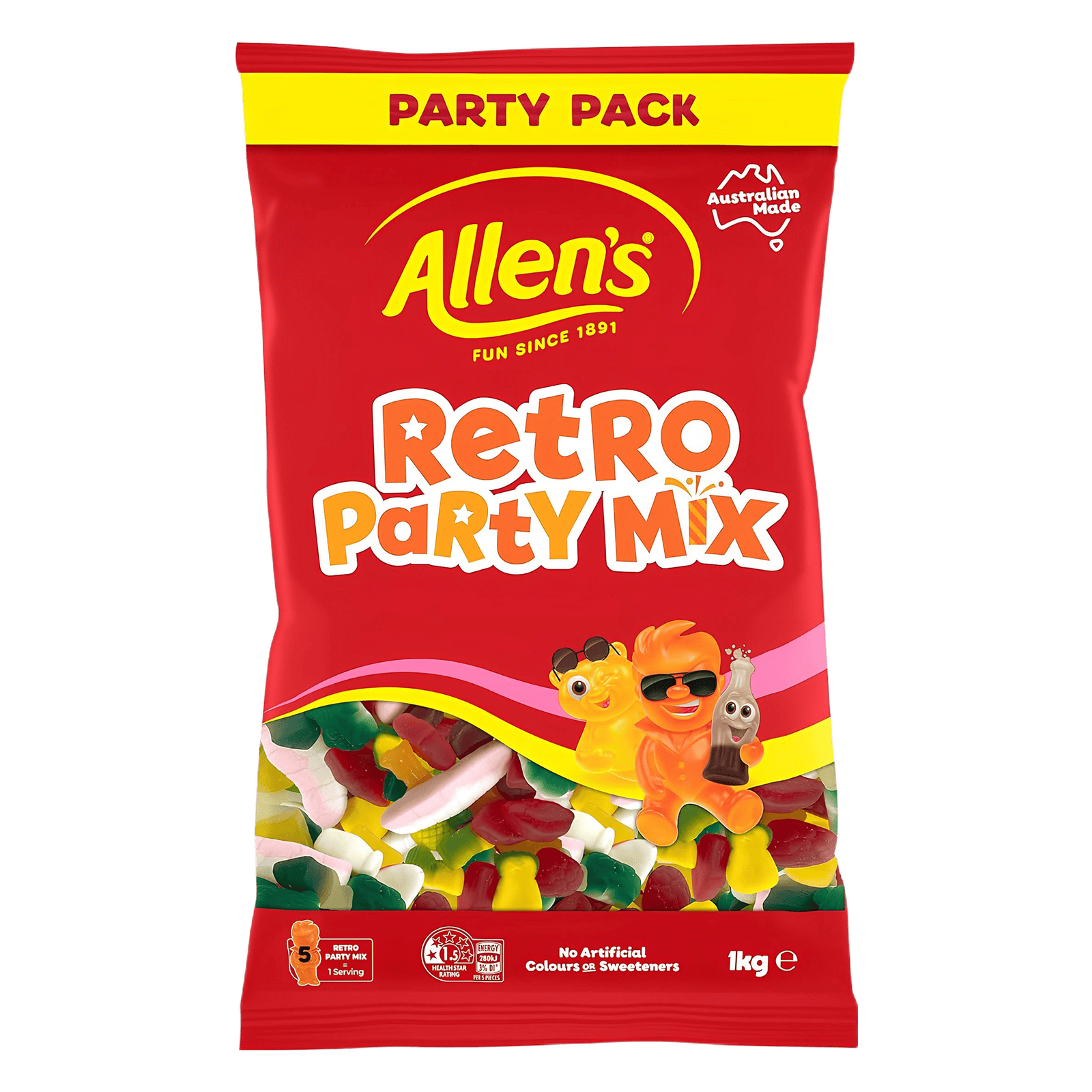 eb7fd15f-193c-4bbb-9fb4-e2a08fdfc8c0 Allen's Retro Party Mix Lollies 1 kg - Image 1