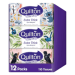 Quilton 3-Ply Extra Thick Hypo-Allergenic Facial Tissue 12 boxes